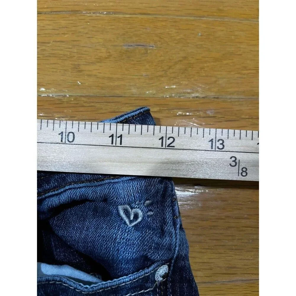 Girls Justice Premium Jeans Size 12P Boot Cut Stretch Mid Rise Denim
